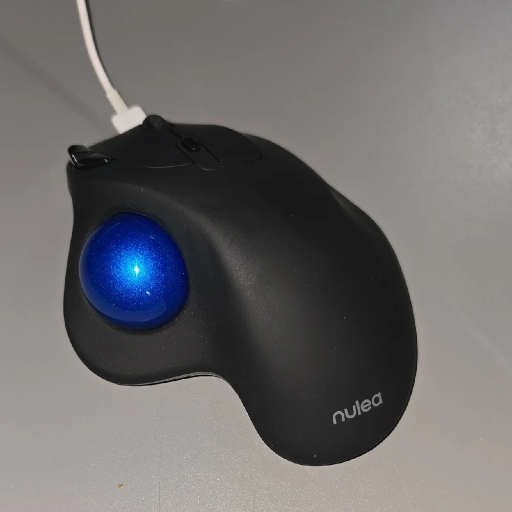 (001(Nulea M501 Wireless Trackball Mouse, Rechargeable Ergonomic
